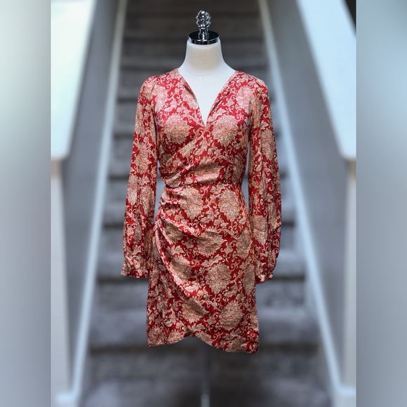 Anthropologie Dresses & Skirts - Anthropologie Skylar Silk Blend Surplice Mini Dress Boho Chic Women 4 Romantic